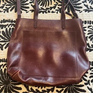 Madewell Medium Transport Tote zipper edition. Oxblood. Retired color.
